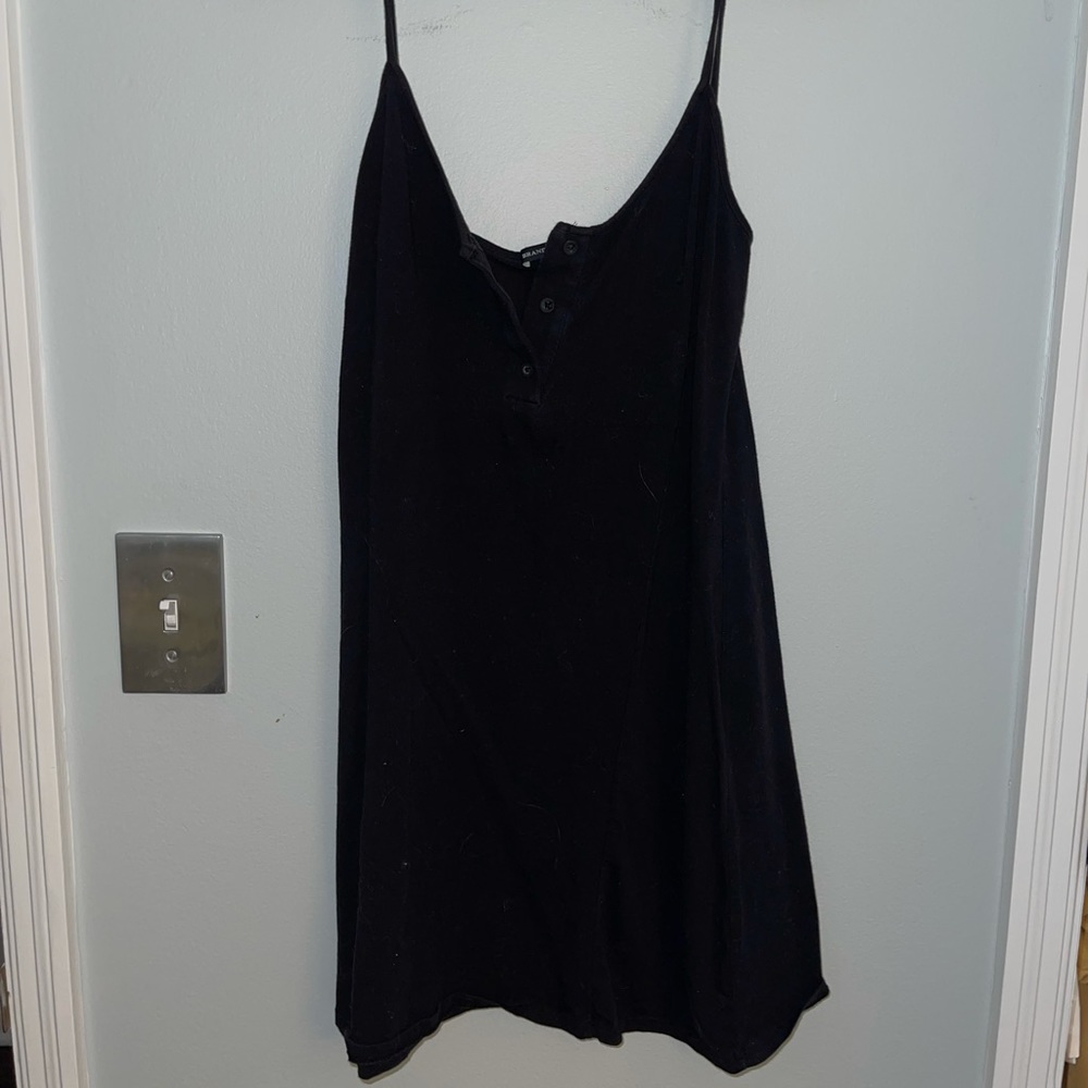 Brandy Melville black cotton slip dress